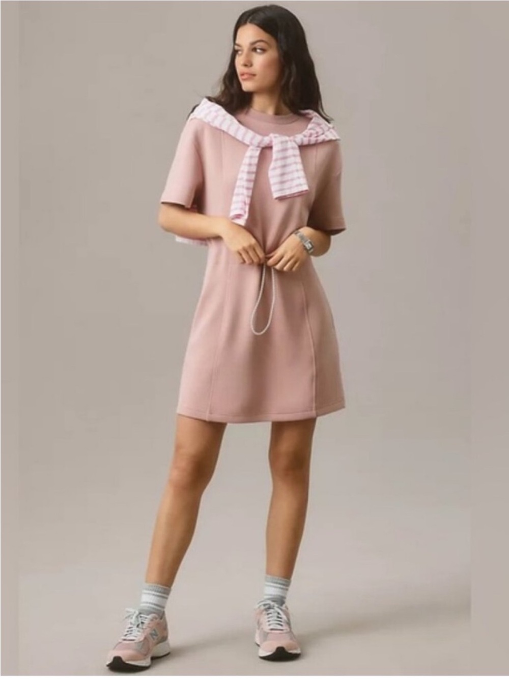 Varley Maple Short Sleeve Dress in Woodrose Size Small